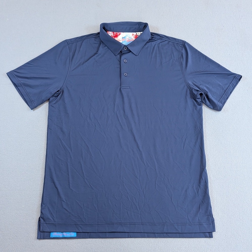 Robert‎ Graham Polo Shirt Mens Medium Blue Short Sleeve Skull Golf Classic Fit